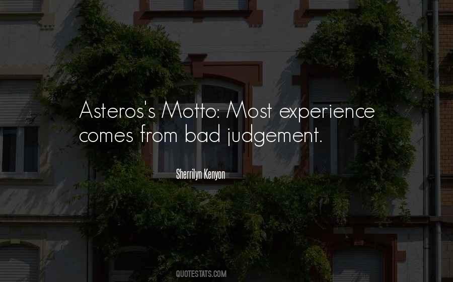 Experience Judgement Quotes #1518075