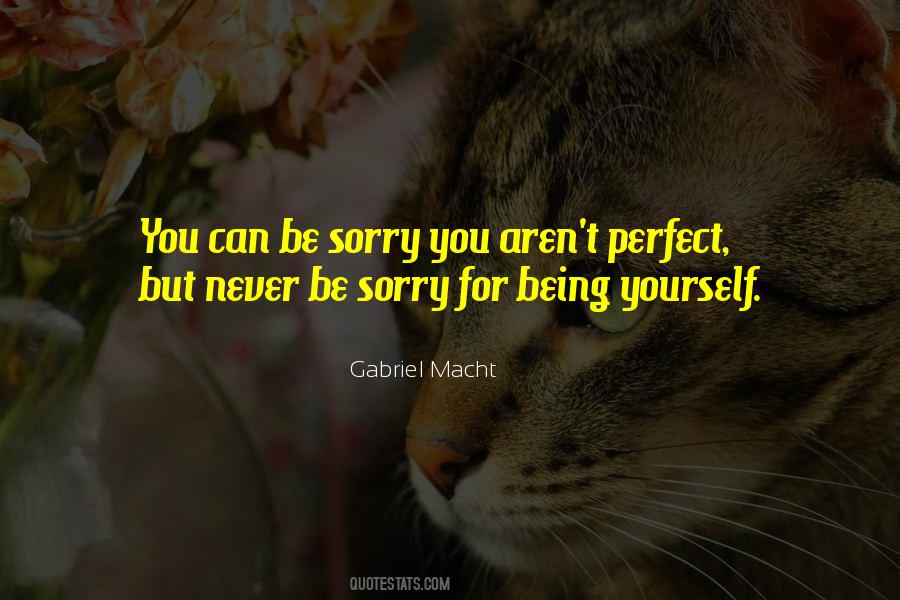 You Can Never Be Perfect Quotes #421970
