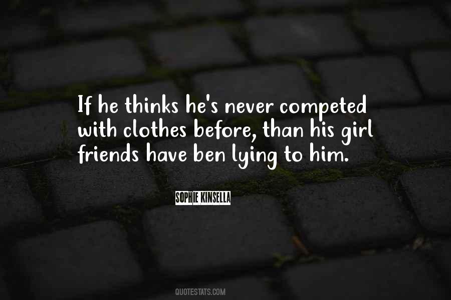 Girl Lying Quotes #920126