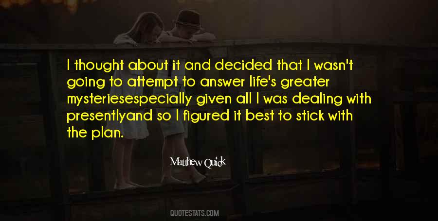 Stick To Your Plan Quotes #1733162