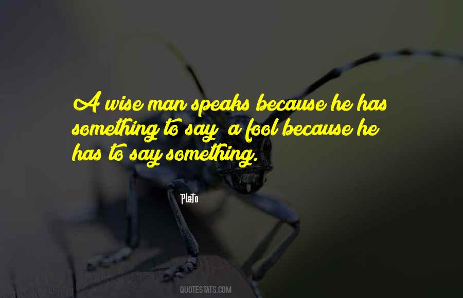 He Has Something To Say Quotes #576942