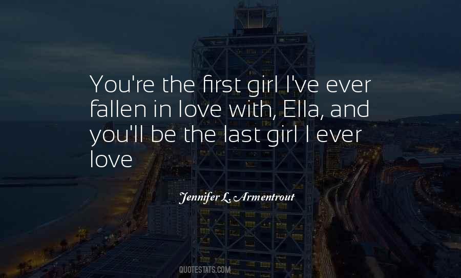 Girl's First Love Quotes #848892