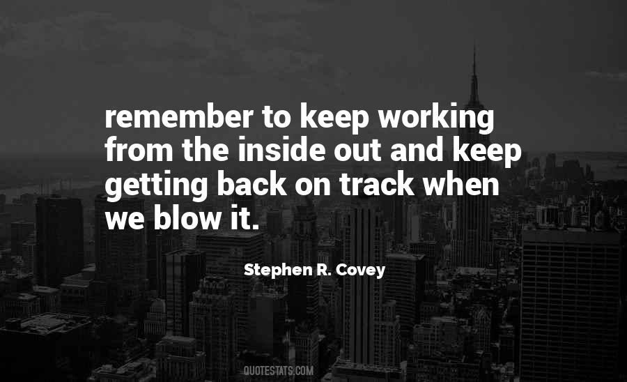 Quotes About Getting Back On Track #561215