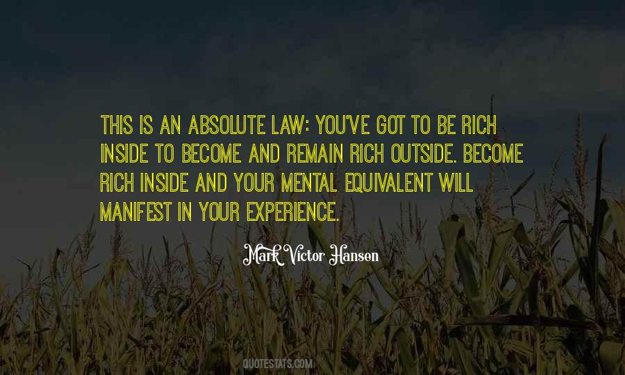 Rich In Experience Quotes #1292486