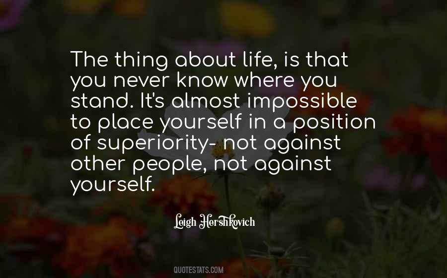 Know Where To Stand Quotes #1251129