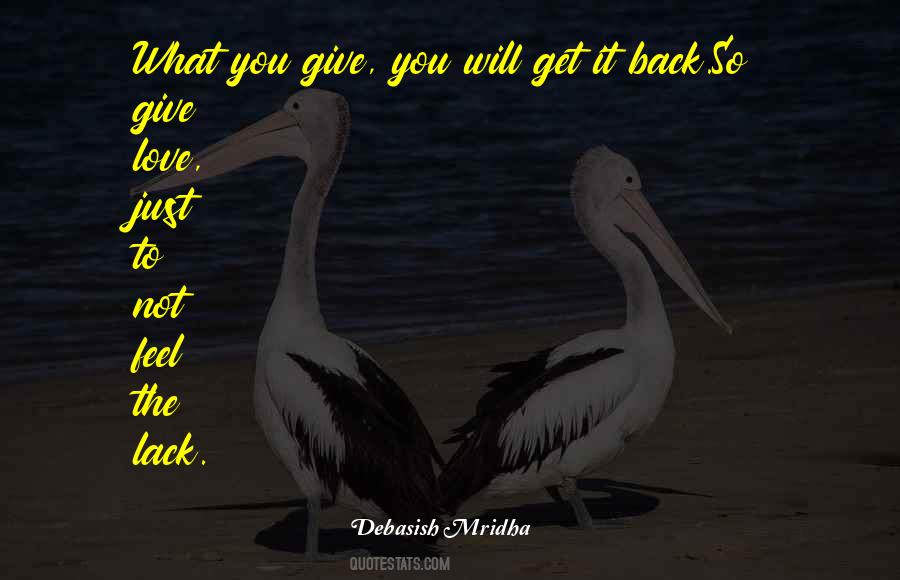 Give Back Love Quotes #909463