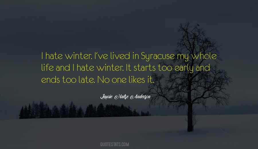 Winter Life Quotes #1250554