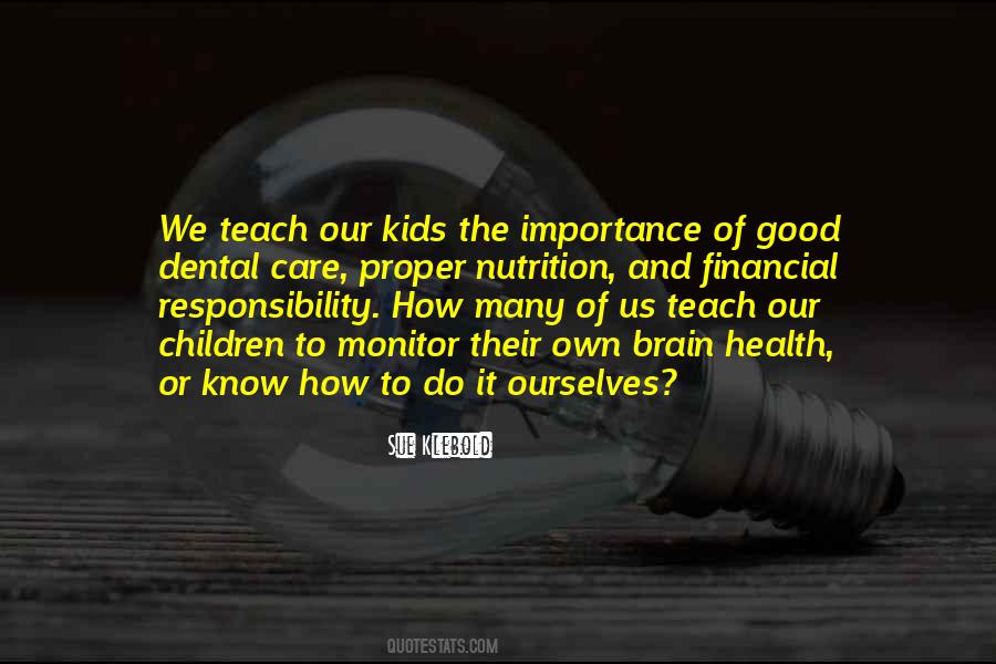 Health Responsibility Quotes #447786