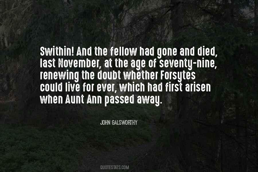 My Aunt Died Quotes #211257