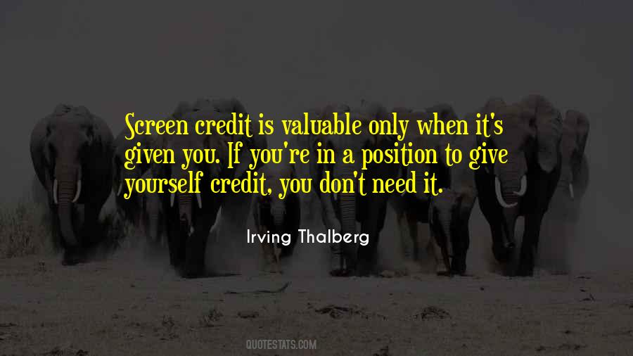 Give Yourself Credit Quotes #43285