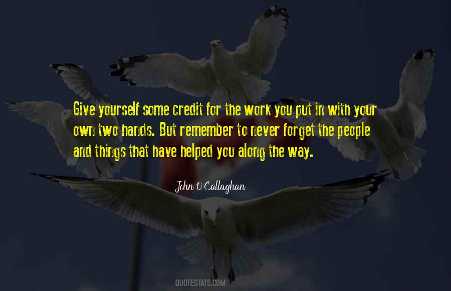 Give Yourself Credit Quotes #705187