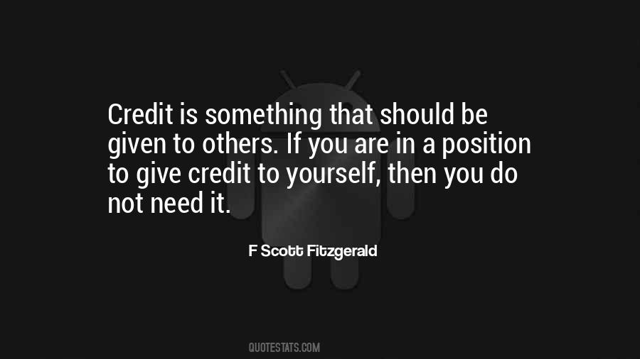 Give Yourself Credit Quotes #752308