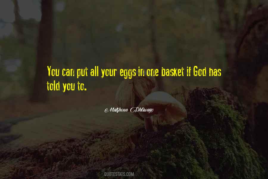 Do Not Put All Your Eggs In One Basket Quotes #713268