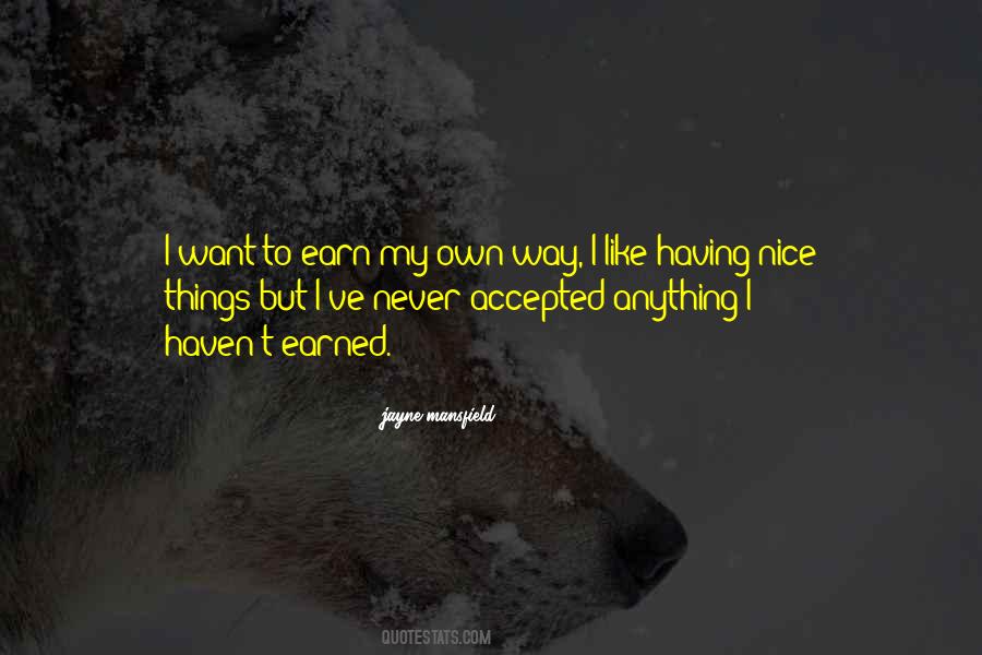 Having Nice Things Quotes #322839