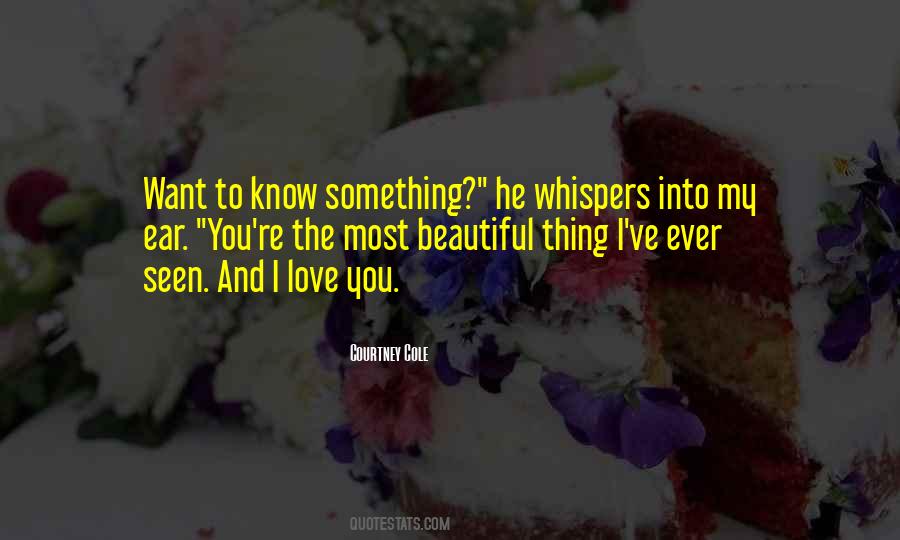 The Most Beautiful Thing Quotes #1052180