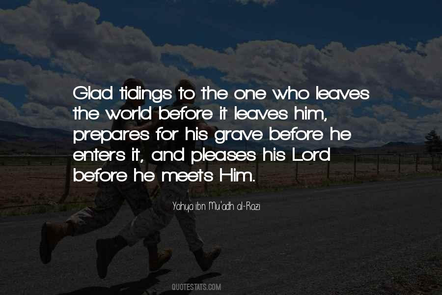 Glad Tidings Quotes #407192