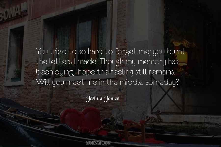 You Will Forget Me Quotes #929360