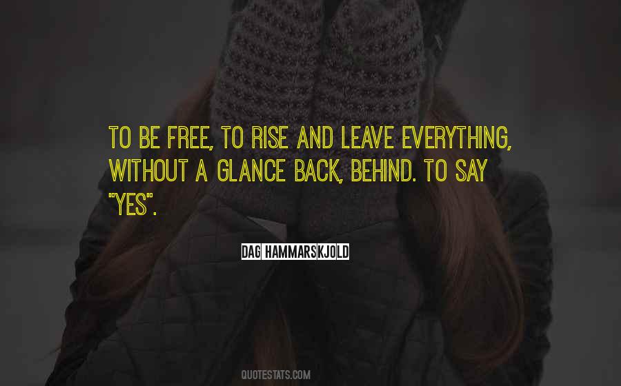 Glance Back Quotes #1729886