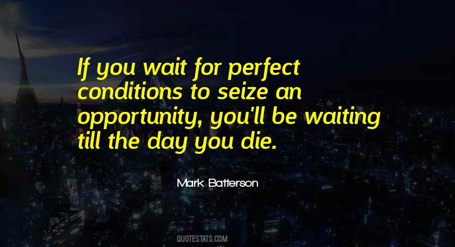 Waiting For An Opportunity Quotes #1639132