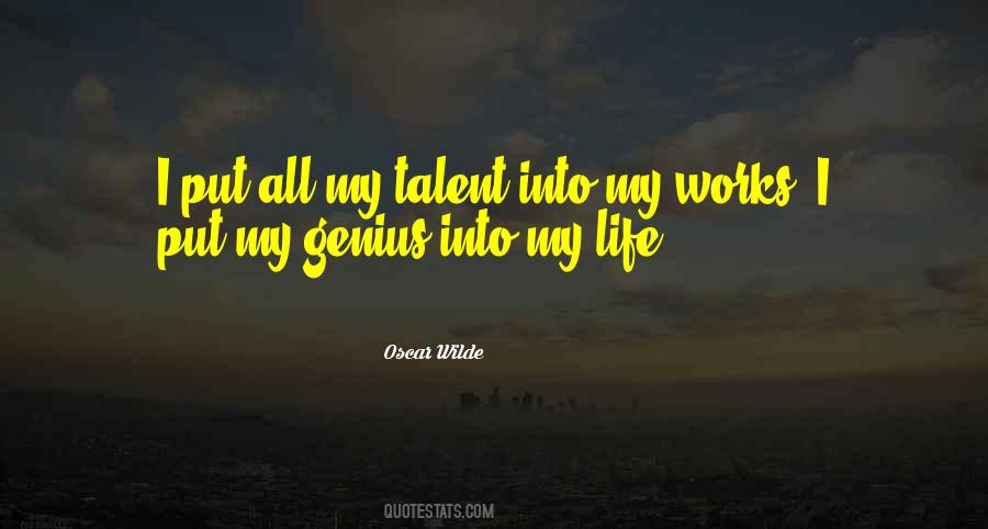 Quotes About Genius Talent #759523