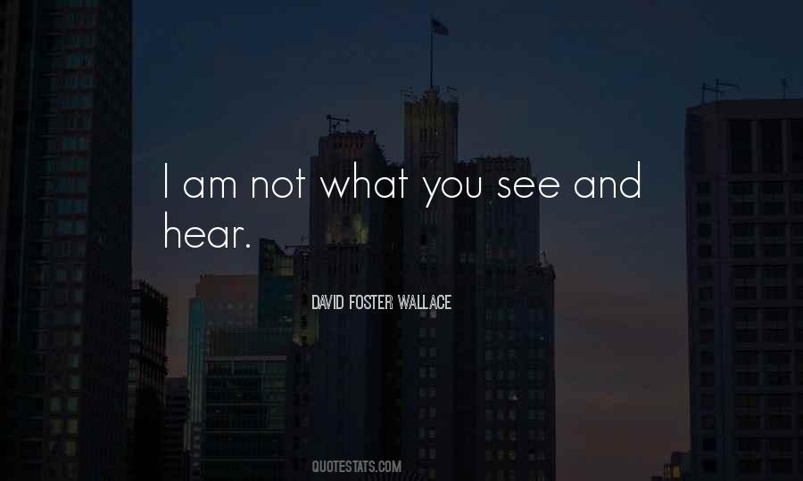 I Am Not What You See Quotes #987185