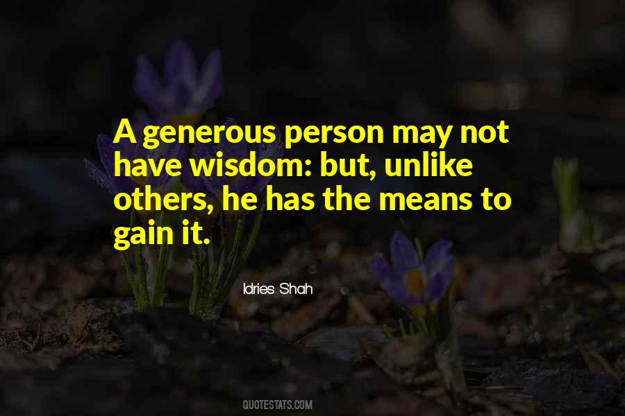 Quotes About Generous Person #896482