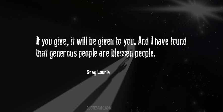 Quotes About Generous People #69344