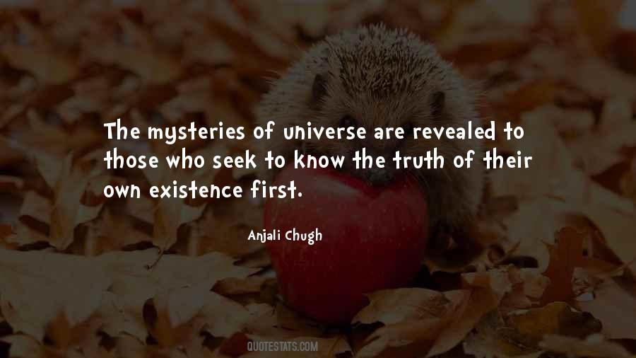 Quotes About Mysteries Of Universe #1392235