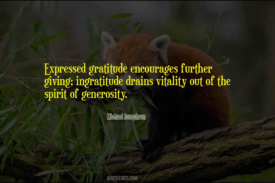 Quotes About Generosity Of Spirit #413521