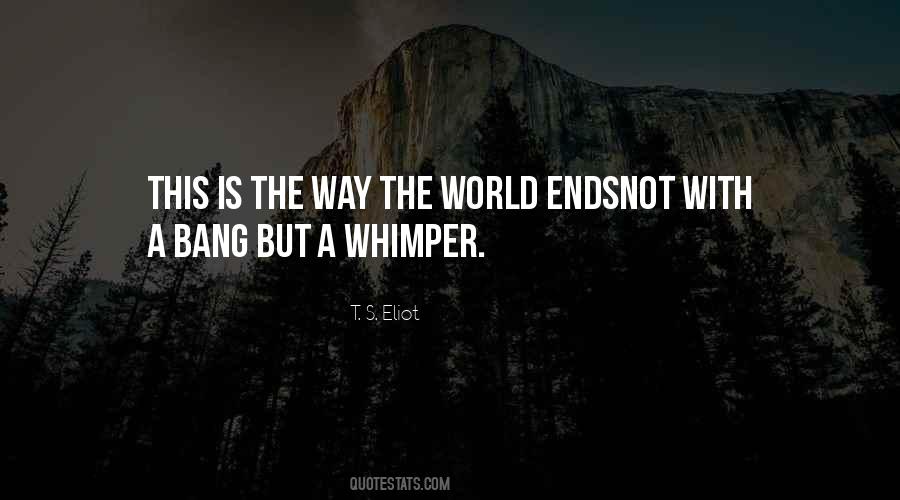 Not A Bang But A Whimper Quotes #213792