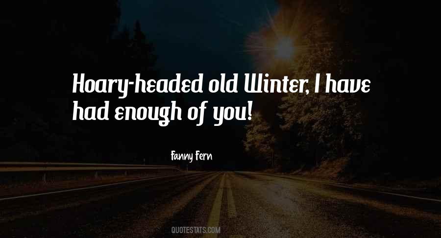 Old Winter Quotes #555718