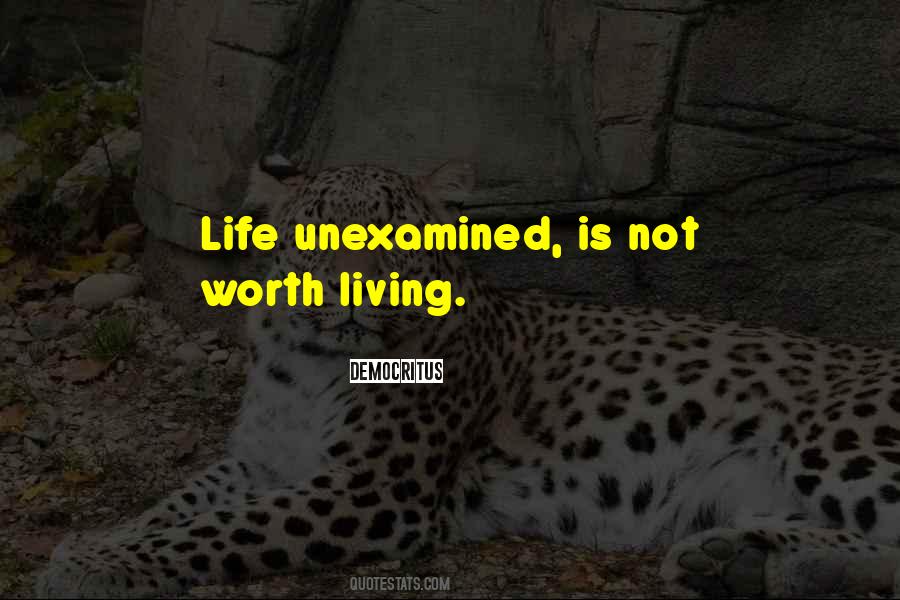 Life Unexamined Quotes #1303675