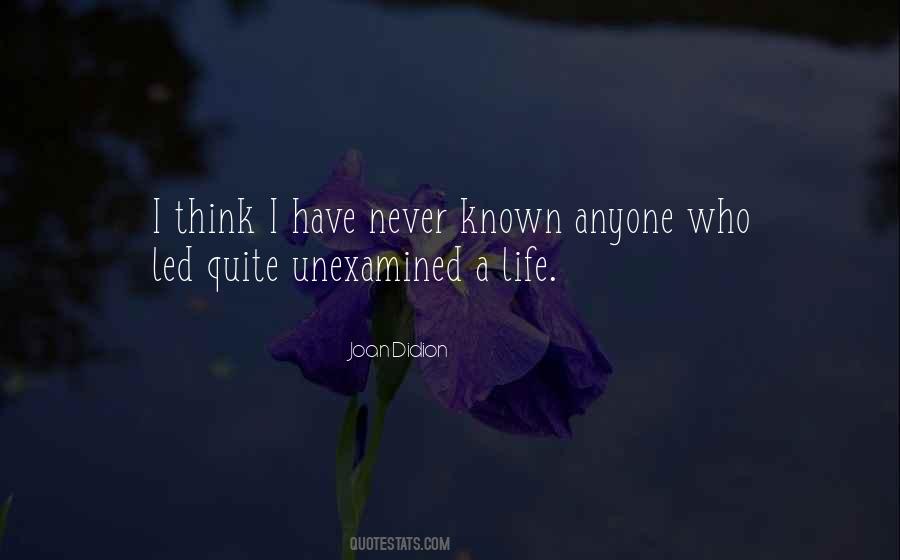 Life Unexamined Quotes #591308
