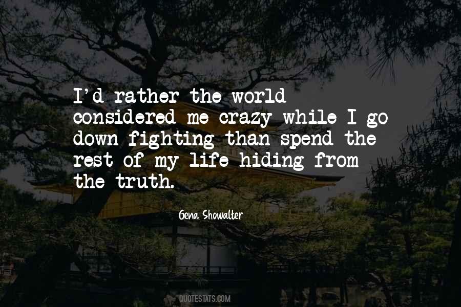 Go Down Fighting Quotes #322001