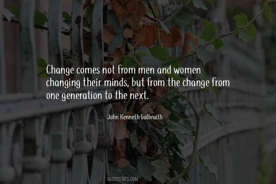 Quotes About Generation Change #1154290