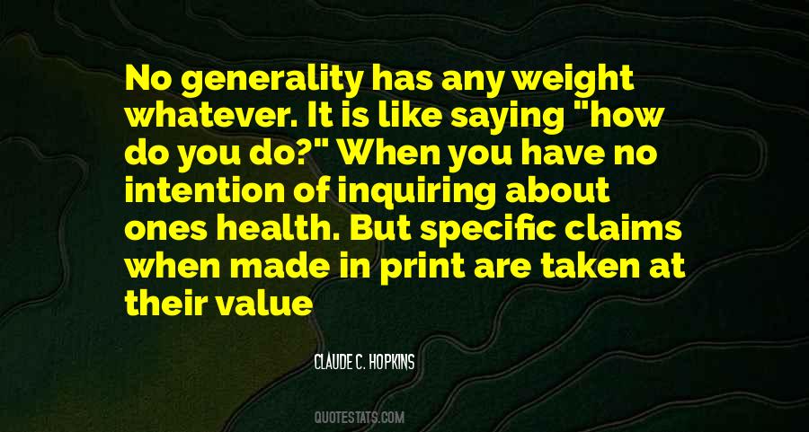 Quotes About Generality #946530
