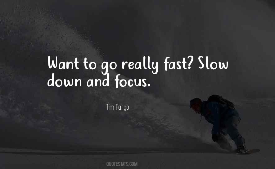 Go Slow To Go Fast Quotes #1162542