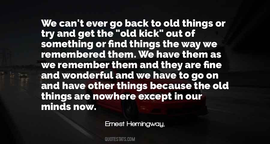 Go Way Back Quotes #159096