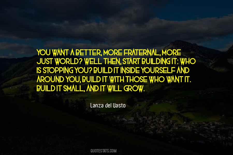 One Can Build A Better World Quotes #966297