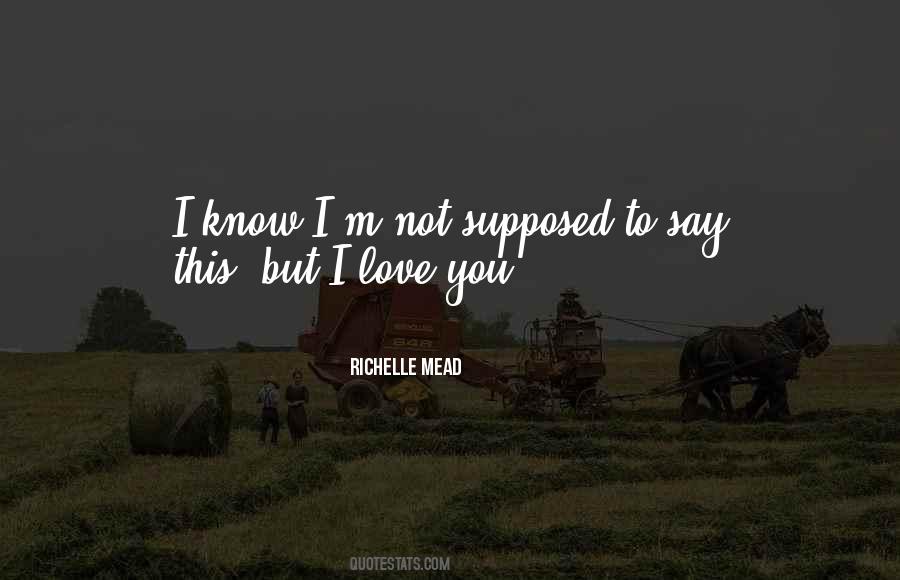 Not Supposed To Love Quotes #1513840