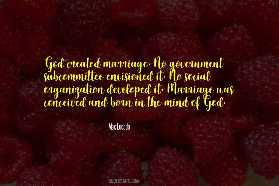 God Created Marriage Quotes #1171982