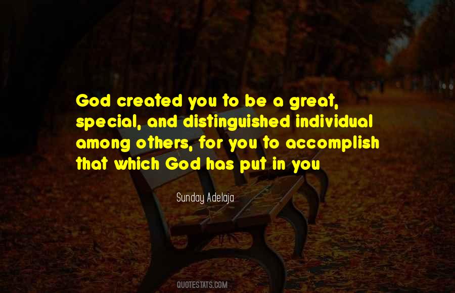 God Created You Quotes #721228