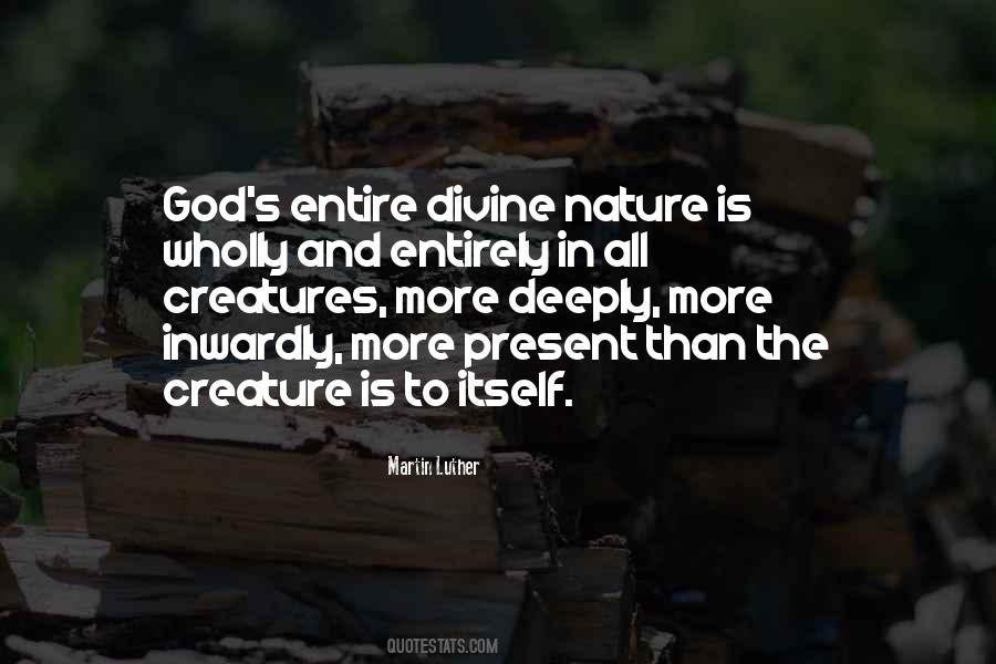 God Creature Quotes #549393