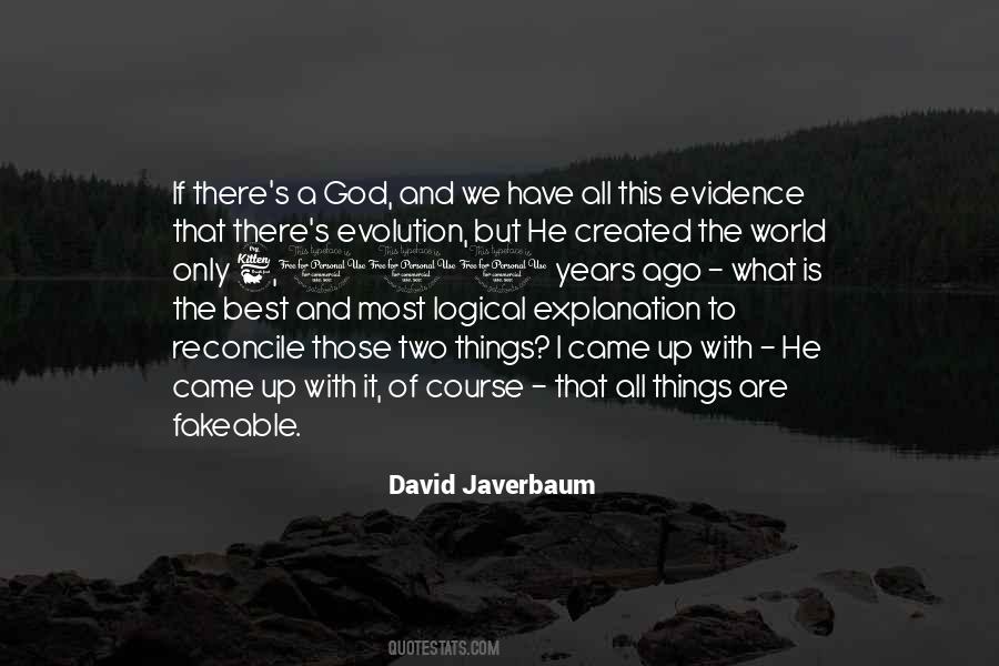 God Evidence Quotes #290408