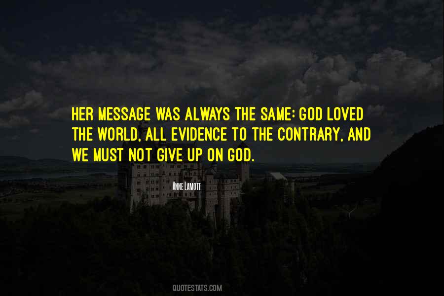 God Evidence Quotes #580675
