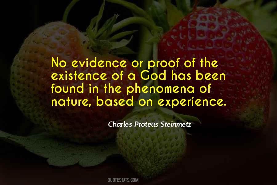 God Evidence Quotes #760325