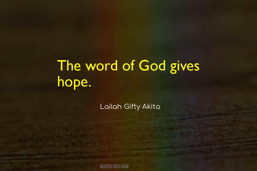 God Gives Hope Quotes #1840724