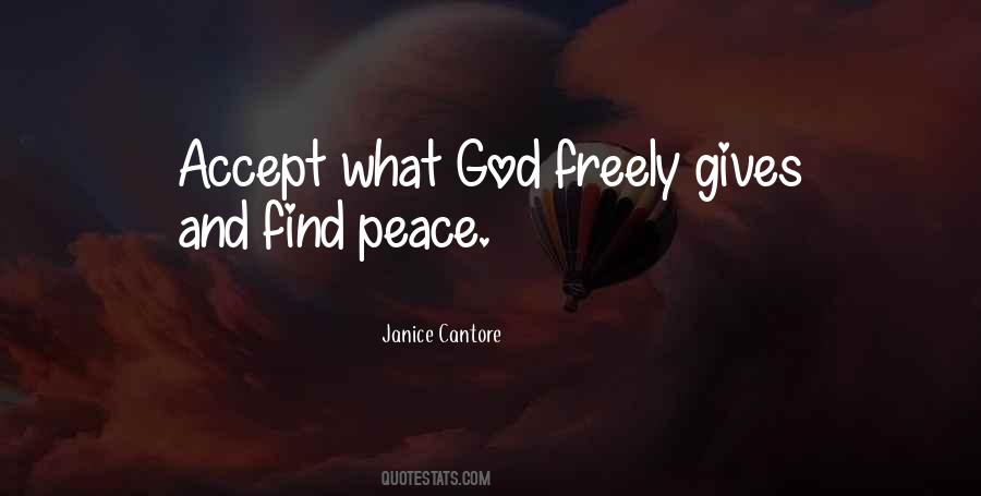God Gives Peace Quotes #1706397