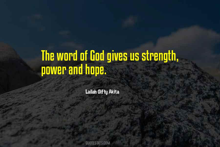 God Gives Strength Quotes #1794073