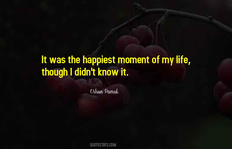 One Of The Happiest Moments Of My Life Quotes #797236